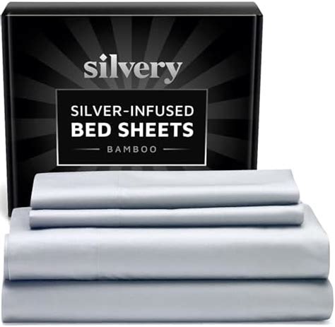 metallic silver bed sheets|silver infused sheets for laundry.